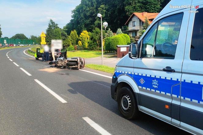 Tragiczny wypadek na Śląsku Cieszyńskim. Nie żyje 43-letnia pasażerka motocykla