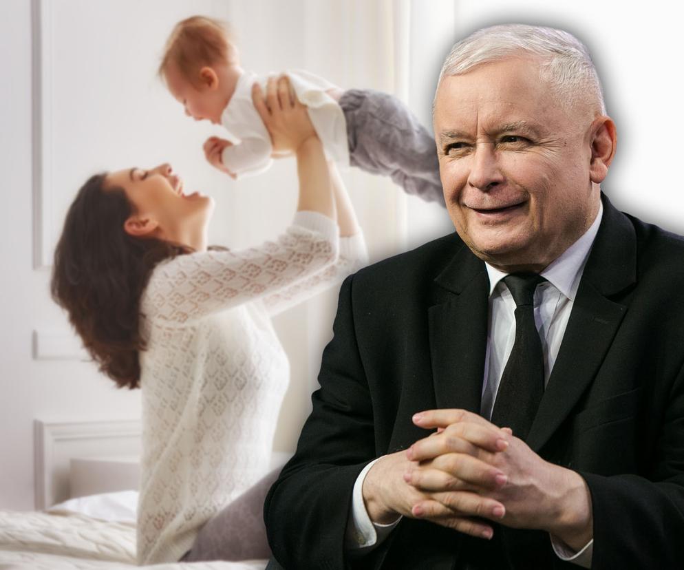 Kaczyński, matka z dzieckiem