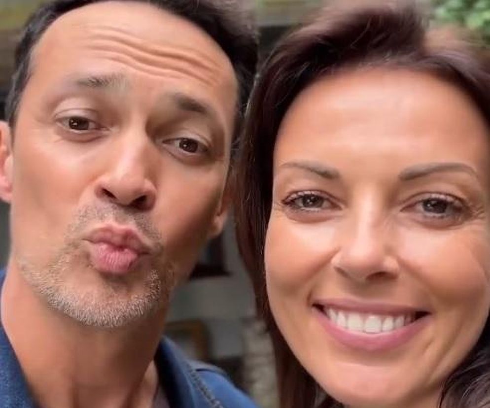 Barwy szczęścia nowy sezon na planie. Kasia (Katarzyna Glinka), Mariusz (Rafał Cieszyński)