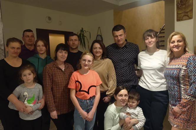 Rodzina pana Norberta razem z ocalonymi uchodźcami z Ukrainy