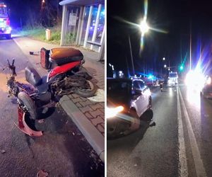 Poważny wypadek w Radlinie. Motorowerzysta w ciężkim stanie trafił do szpitala. Sprawca uciekł