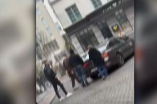 Bandyckie sceny w centrum Szczecina 