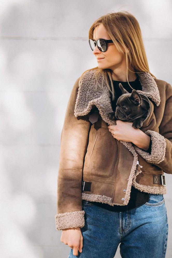 Brązowa kurtka z zamszu