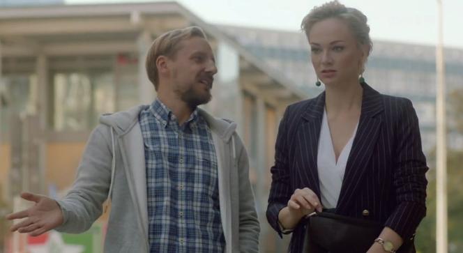 O mnie się nie martw 9 odc. 13. Sylwia Małecka (Aleksandra Adamska), Krzysiek (Paweł Domagała)