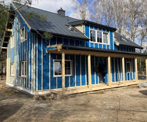 Dom prefabrykowany - stan w połowie marca