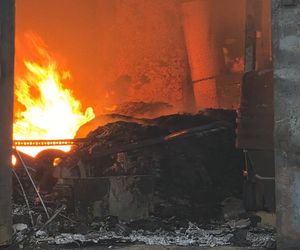 Pożar hali w Siemianowicach Śląskich