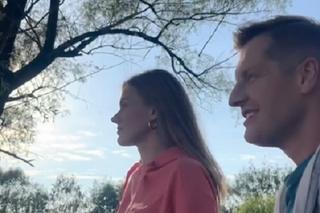 M jak miłość po wakacjach 2023. Franka (Dominika Kachlik), Paweł (Rafał Mroczek) na planie 