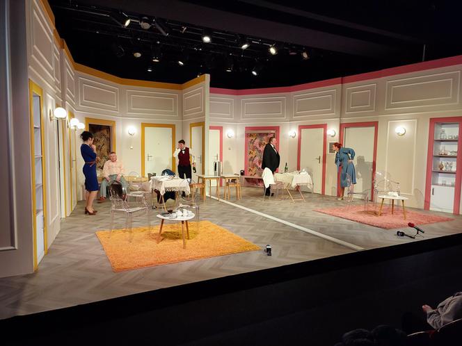 Spektakl "Prezent urodzinowy" w Teatrze Żeromskiego w Kielcach - próba