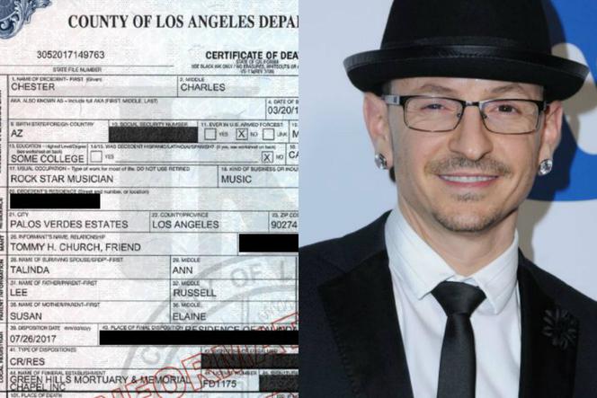 Chester Bennington, akt zgonu