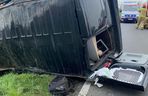 Kierowca busa wjechał do rowu. Wypadek w powiecie gostyńskim