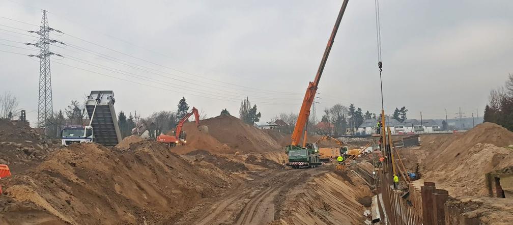 Budowa węzła Łękno - grudzień 2019