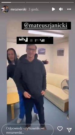 Na dobre i na złe na planie. Mikołaj Roznerski (Miłosz), Mateusz Janicki (Michał) 