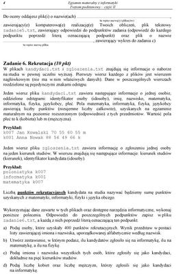 Matura 2012 - informatyka, poziom podstawowy