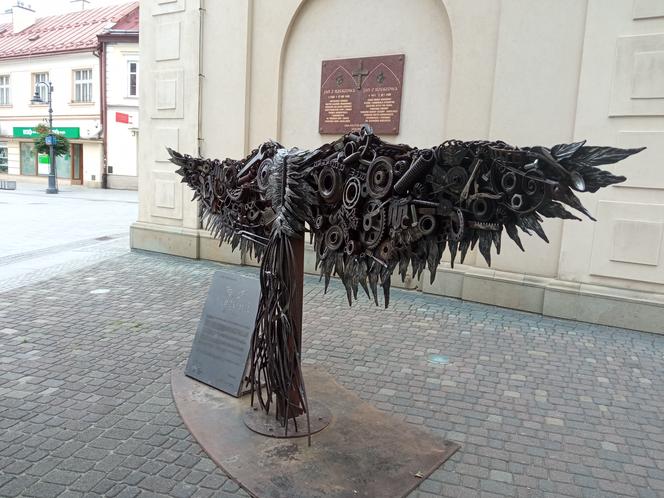  Akcja Skrzydła dla Filipa. Rzeźba ze złomu pojawiła w centrum Rzeszowa