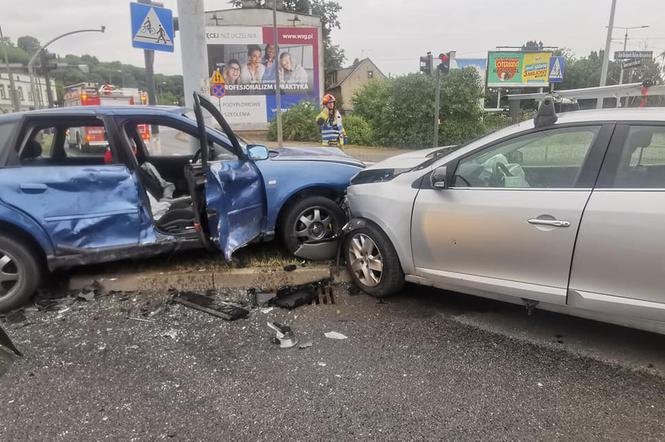 Wypadek na rondzie Toruńskim 