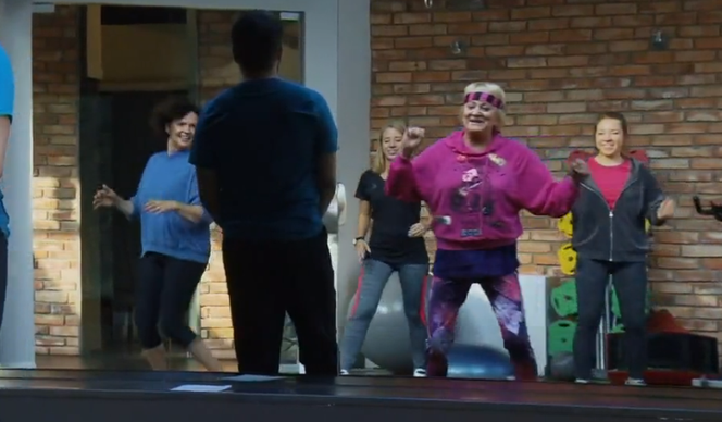 M jak miłość odcinek 1416, Kisielowa (Małgorzata Różniatowska) na siłowni