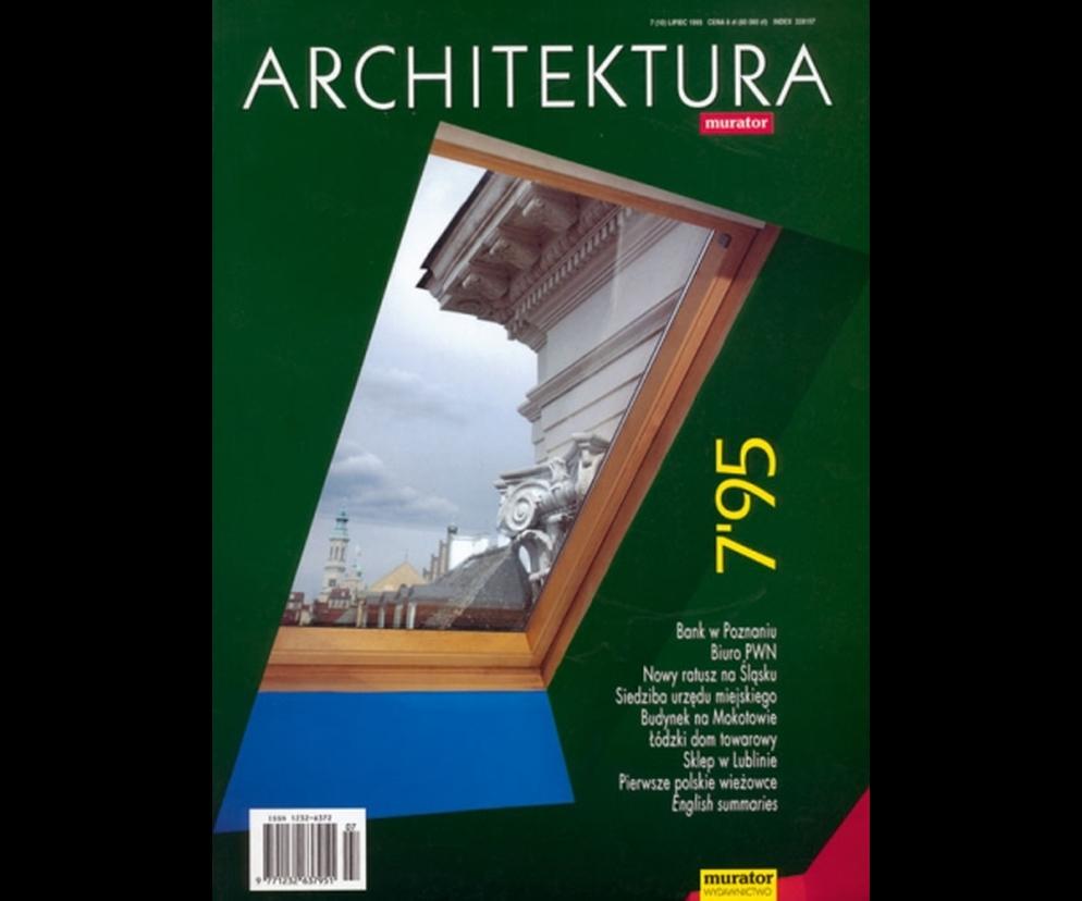 Okładka Miesięcznik Architektura 07/1995