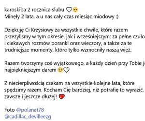 Krzysztof Skiba i Karolina Skiba świętują rocznicę ślubu. Co za zdjęcia!