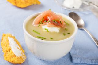 Zupa krem z kalafiora z łososiem