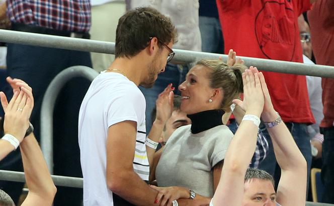 Jerzy Janowicz i Marta Domachowska na meczu siatkarzy