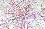 Mapa dostępności środków transportu w Warszawie