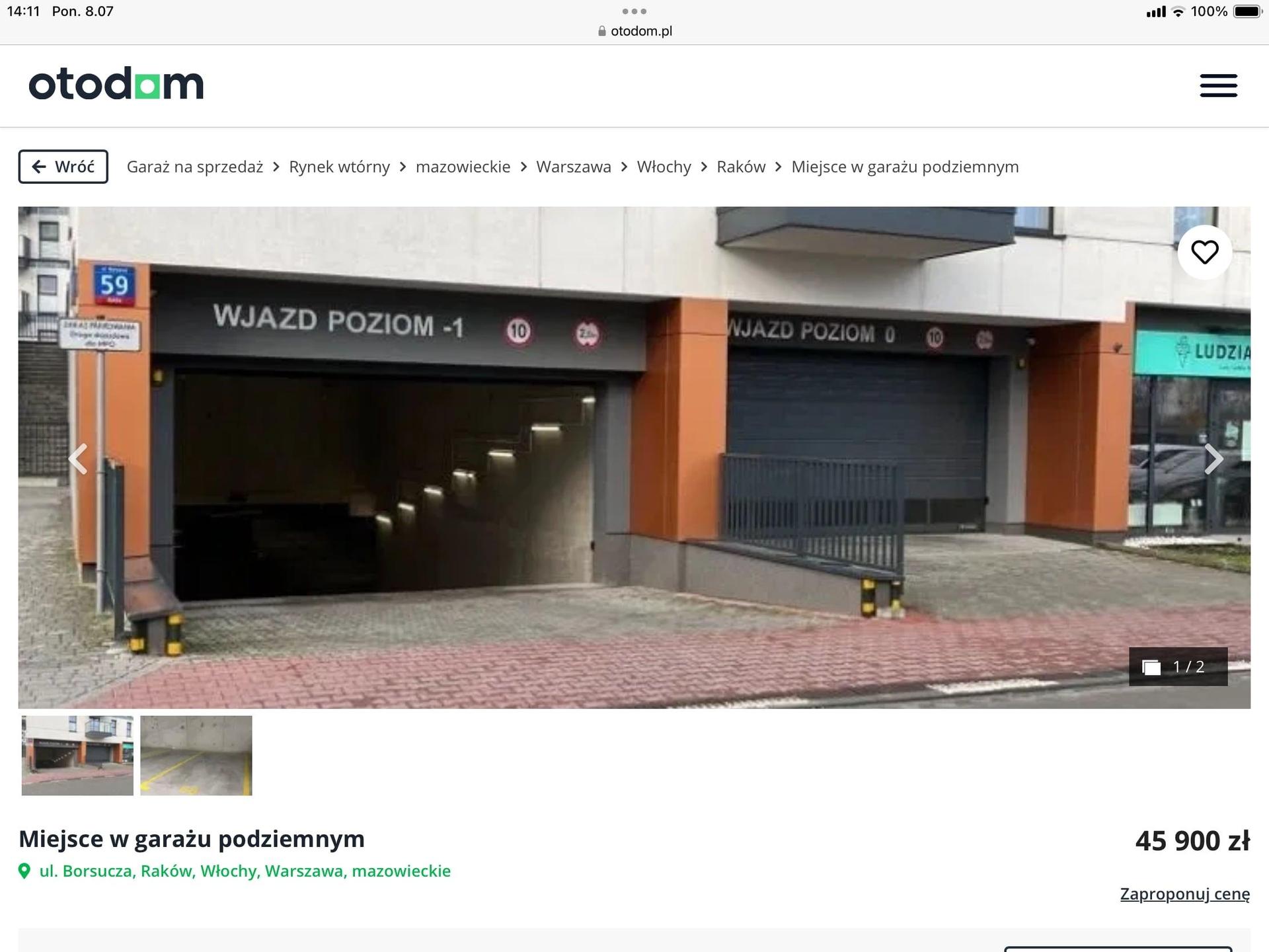Miejsce postojowe we Włochach