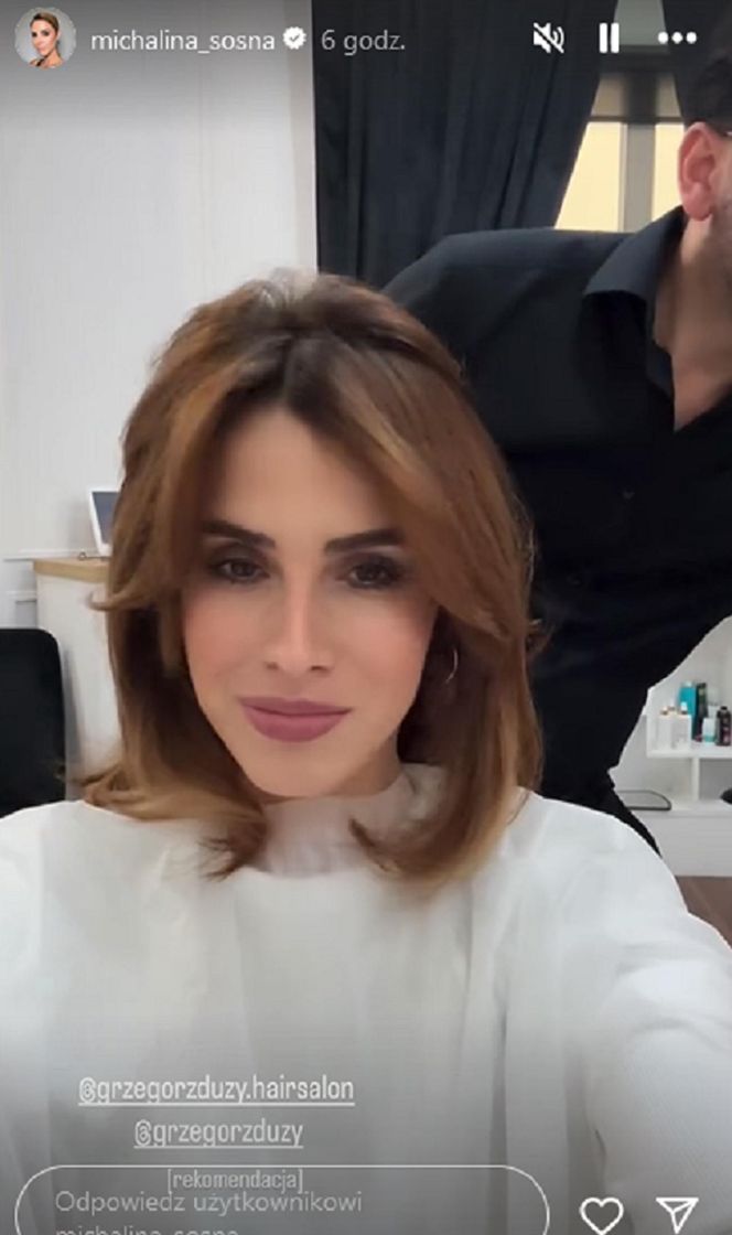 Michalina Sosna na Instagramie w nowej fryzurze