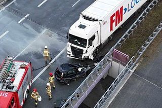 Wypadek na A2 pod Mińskiem Mazowieckim