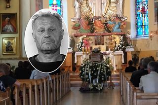 Skromna uroczystość w strugach deszczu. Tak wyglądał pogrzeb Tadeusza Dudy