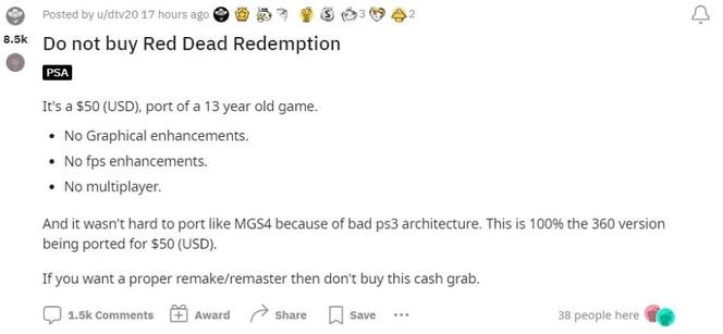 RDR Reddit