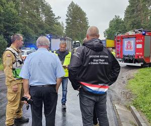 Wypadek w pobliżu Konotopu  - autobus z tirem 