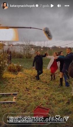 M jak miłość. Kinga (Katarzyna Cichopek), Piotrek (Marcin Mroczek), Paweł (Rafał Mroczek), Franka (Dominika Kachlik)