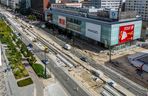 Remont torów tramwajowych na ulicy Marszałkowskiej w Warszawie