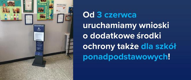 Koronawirus: Bezpłatne środki ochrony i wsparcie dla szkół ponadpodstawowych