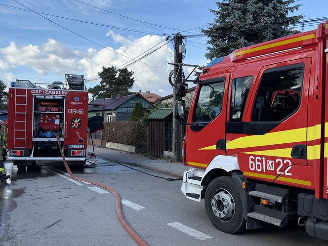 Truskaw. Auto stanęło w ogniu, kierowca się palił