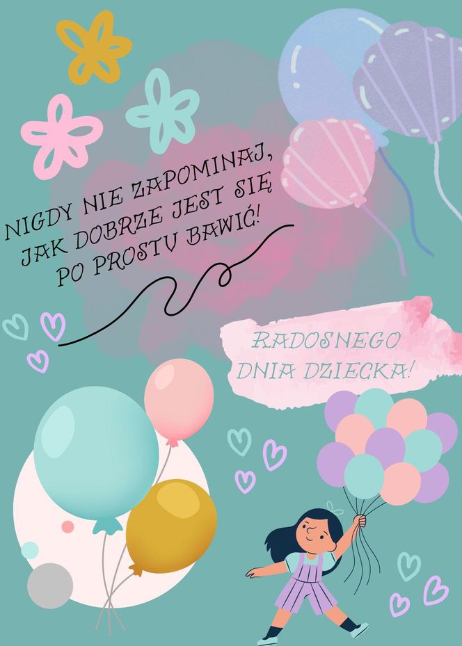 Kartka na Dzień Dziecka dla dorosłych