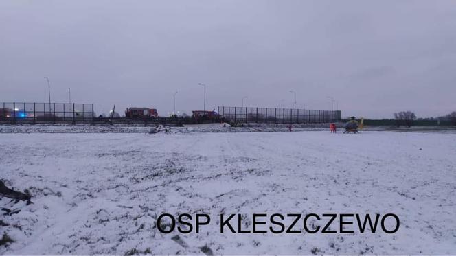 Poznań Wschód: Tragedia na A2. Ciężarówka wypadła z drogi. Kierowca nie miał szans