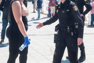 Prostytutka protestuje w Madrycie