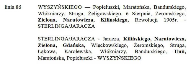 8. Zmiany w komunikacji miejskiej na czas Maratonu DOZ - 17 kwietnia