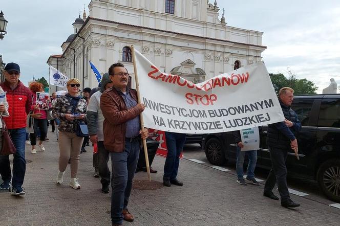 Protest przeciw CPK w Zamościu