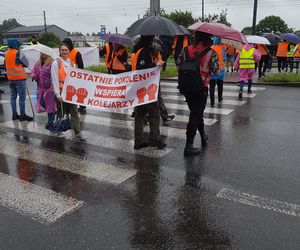 Protest Kolejarzy w Dąbrowie Górniczej