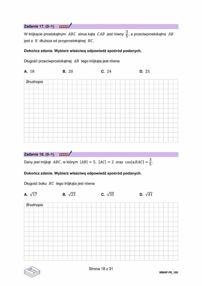 Matura poprawkowa 2024: matematyka. Arkusze CKE i odpowiedzi [Formuła 2023]