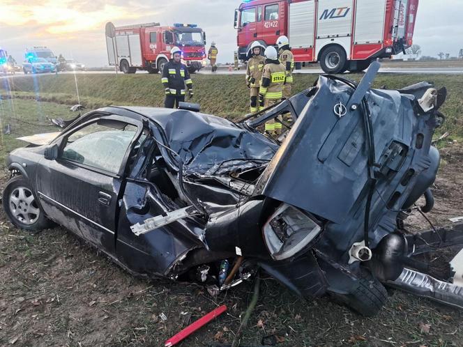 Śmiertelny wypadek pod Kutnem! Rozerwany na strzępy opel znaleziony na polu [ZDJĘCIA]