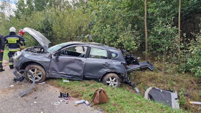 Wypadek między Stykowem i Kałkowem. Młoda kobieta w szpitalu