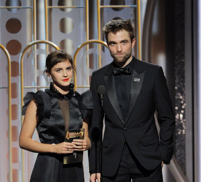 Złote Globy 2018 - Emma Watson i Robert Pattinson