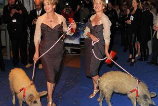 Emma Thompson ze świnką