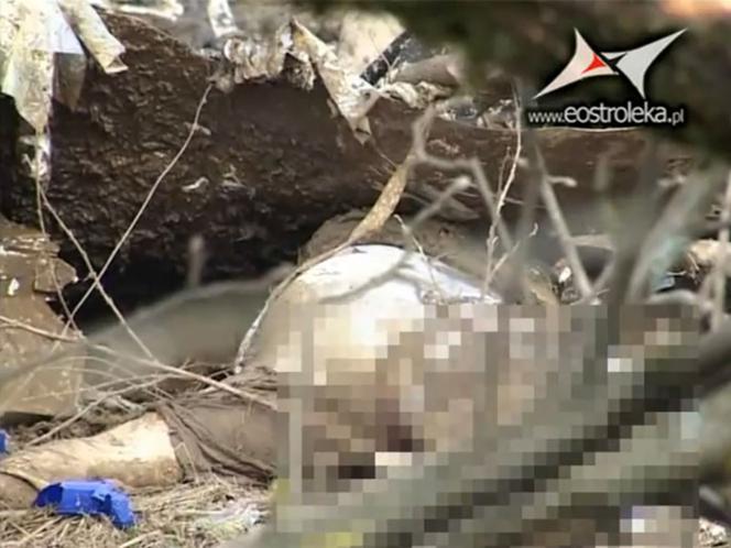Makabryczne zdjęcia ze Smoleńska - ciała i resztki samlotu - 18+ 