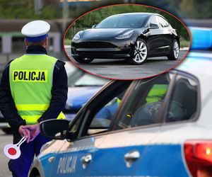 Tajemnicza interwencja na A4. Policja nie zdradza, dlaczego zatrzymała czarną teslę