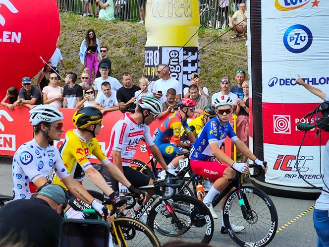 Tour de Pologne w Katowicach. Kolarze bawią się z kibicami