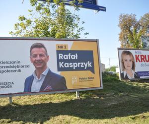 Kampania wyborcza w Kielcach. W śródmieściu najwięcej plakatów kandydatów do Sejmu i Senatu